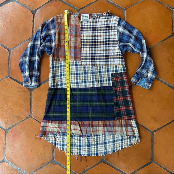 Rag Union Patchwork Tunic Dress Boho Lagenlook Made In UK Size Medium M - Picture 5 of 6